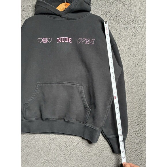 Nude Project Mens Hoodie Size Large Embroidered Logo Double Sided Designer - Picture 12 of 13
